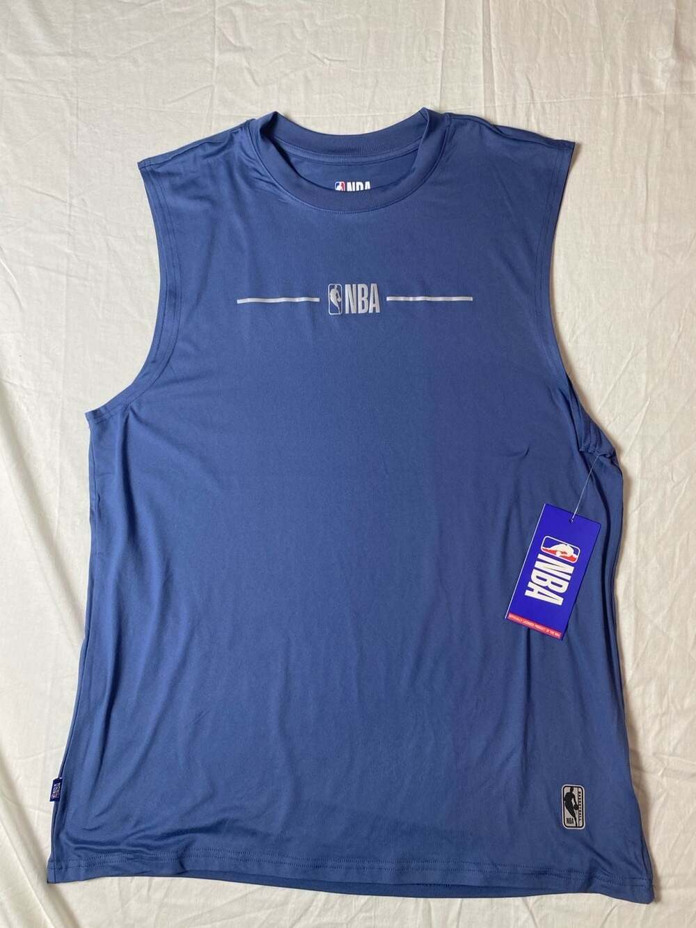 NBA Men's Boxy Fit Sleeveless Tank Top, Blue, Size L (1315)
